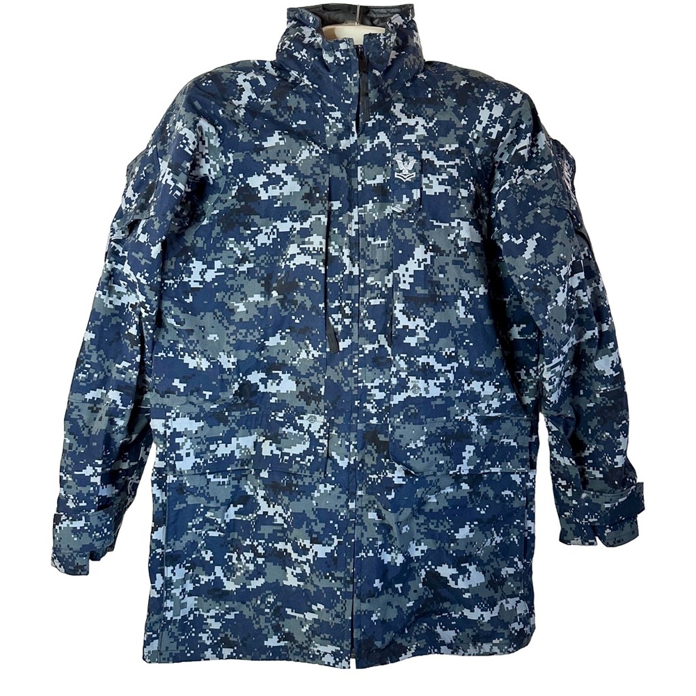 US Navy Working Parka Med X-Tall Blue Digital Blueberries USN